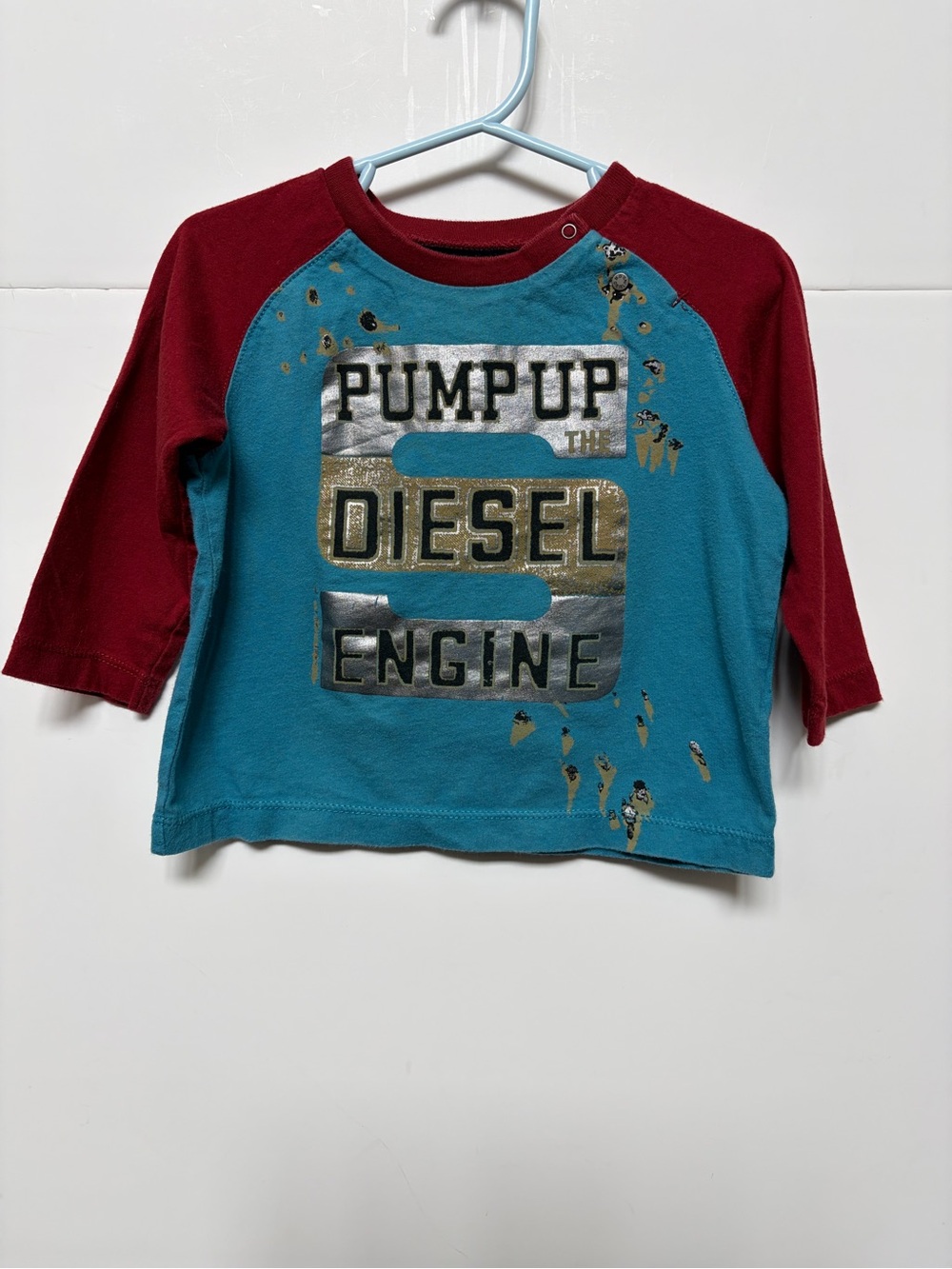 Vintage Diesel Baby Raglan T-Shirt 12 Months